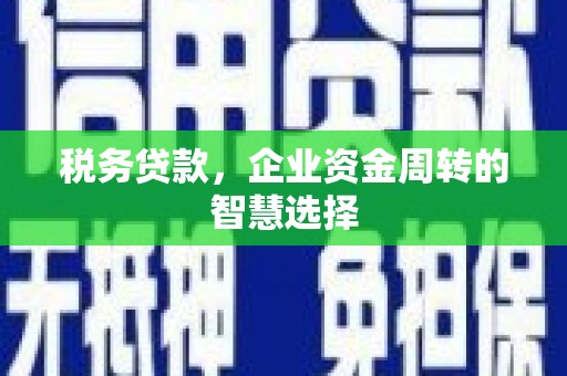 神农架税务贷款，企业资金周转的智慧选择