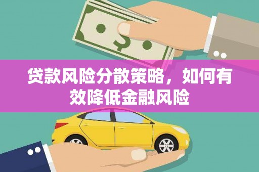 神农架贷款风险分散策略，如何有效降低金融风险