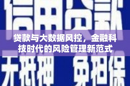 神农架贷款与大数据风控，金融科技时代的风险管理新范式