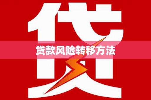 神农架贷款风险转移方法