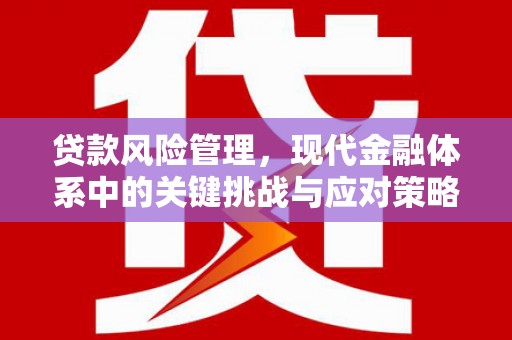 神农架贷款风险管理，现代金融体系中的关键挑战与应对策略