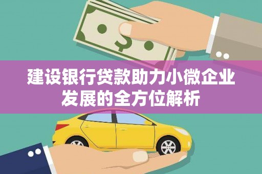 神农架建设银行贷款助力小微企业发展的全方位解析