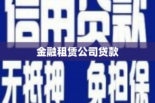 神农架金融租赁公司贷款