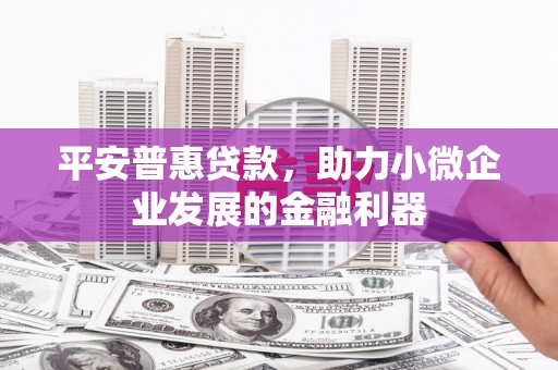 神农架平安普惠贷款，助力小微企业发展的金融利器